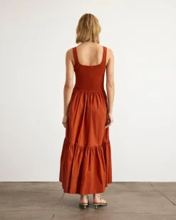 Josephina Dress in Brick