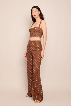 Josephine Pant in Dots Khaki