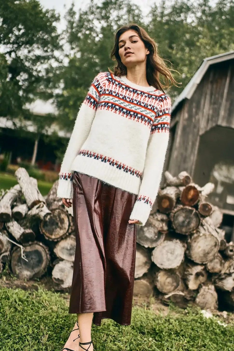 Josie Sweater in Cream Fairsle