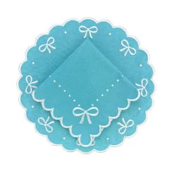 Juliet Bows Napkin - Robin Egg Blue, Set of 4