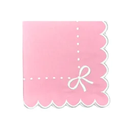 Juliet Bows Napkin in Pink, Set of 4
