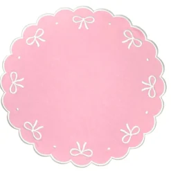 Juliet Bows Placemat in Pink, Set of 4