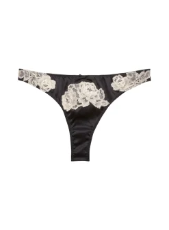 Juliet Lace Thong in Black