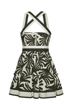 Julietta Mini Dress in Catalina Olive