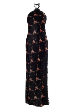 June Dress in Trellis Black