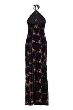 June Dress in Trellis Black