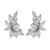 Juniper Leaf Diamond Stud Earrings