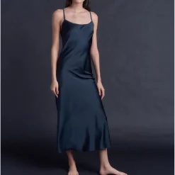 Juno Sapphire Silk Slip