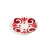 Kallos Dessert Plate in Deep Red on White