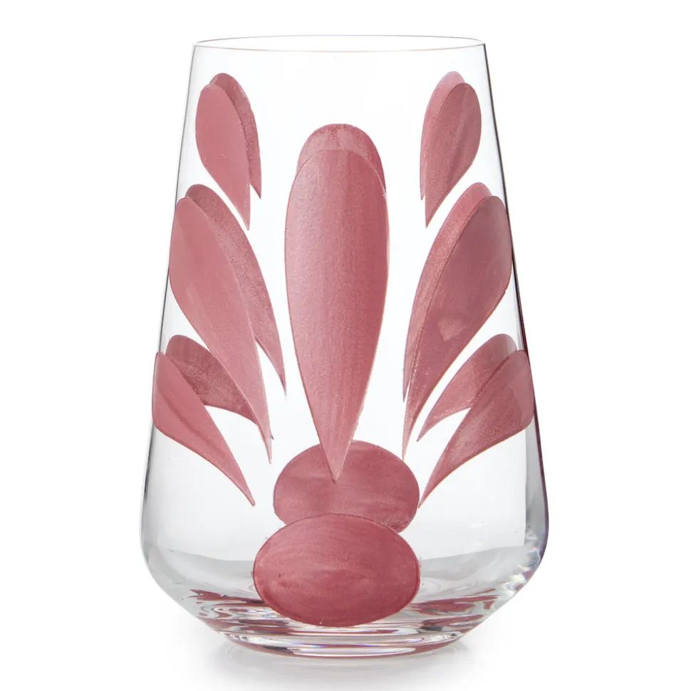 Kallos Water Glass in Pink, Set of 2