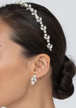 Kamila Headband in Crystal Pearl