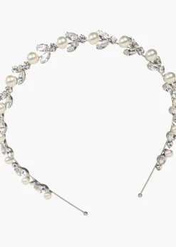 Kamila Headband in Crystal Pearl