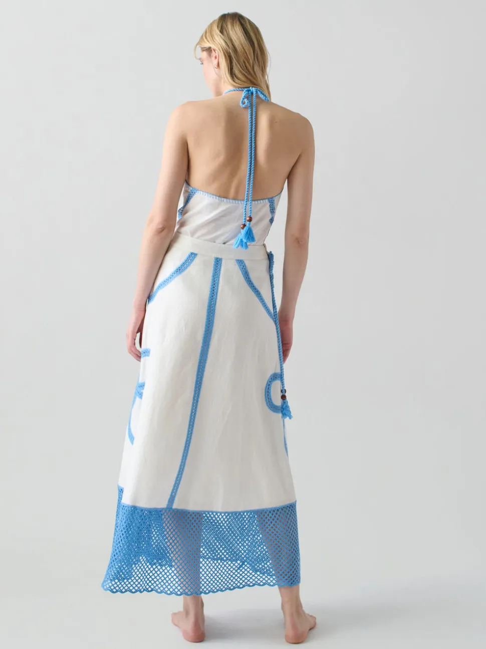 Kampos Wrap Skirt in White Multi