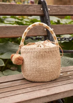 Kan Straw Bucket Bag