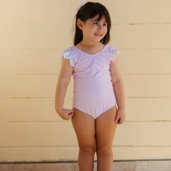Kate Girl One Piece in Pink Stripes