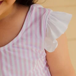 Kate Girl One Piece in Pink Stripes
