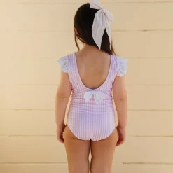 Kate Girl One Piece in Pink Stripes