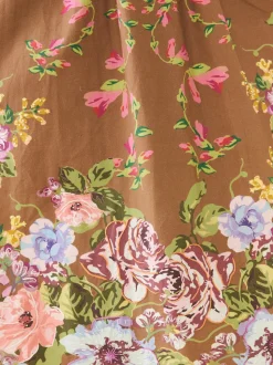 Katherine Dress in Caramel Victorian Floral