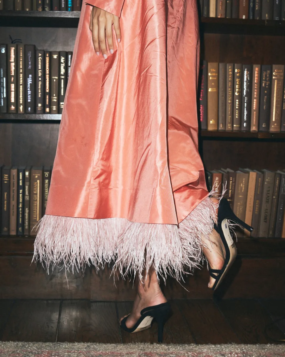 Katherine Removable Sleeve Dress in Spiced Coral