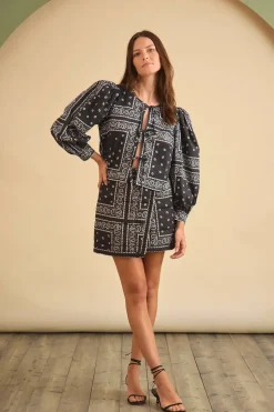 Katie Top in Aces Wild Black