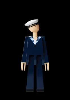 Kay Bojesen Marine in Dark Blue and White
