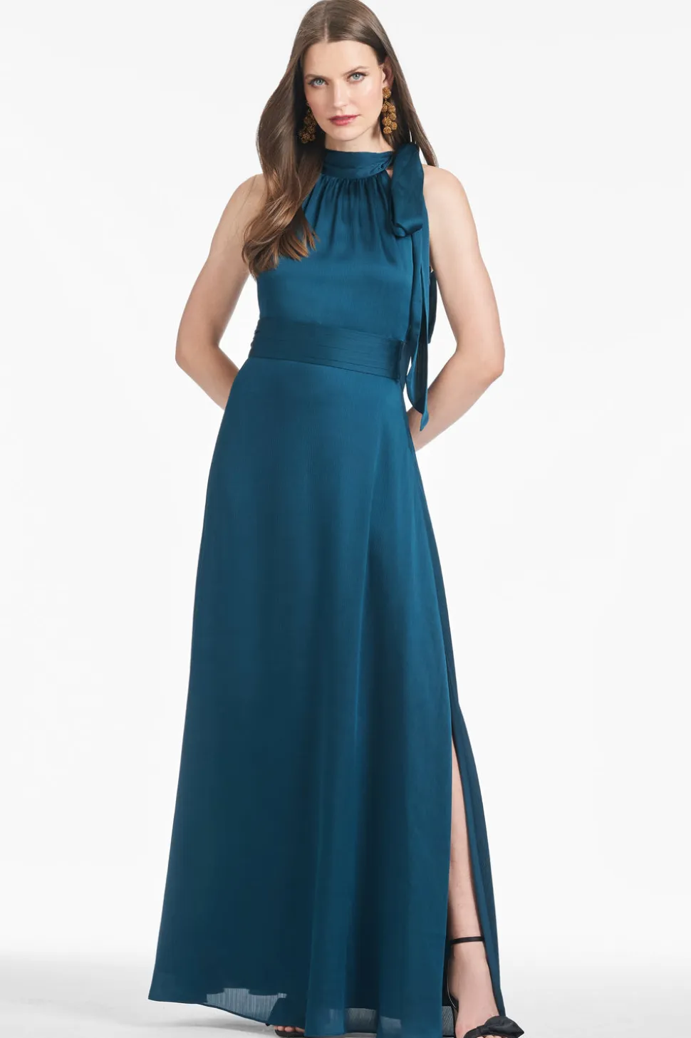 Kayla Gown in Bottle Green