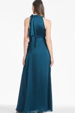 Kayla Gown in Bottle Green