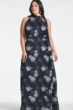 Kayla Gown in Midnight Glacial Rose