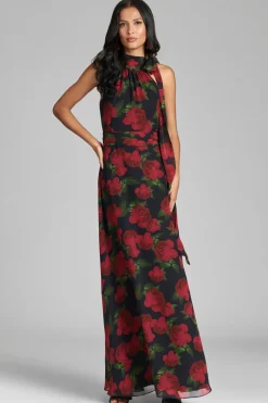 Kayla Gown in Ruby Tea Roses
