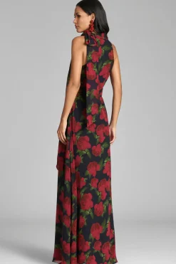 Kayla Gown in Ruby Tea Roses
