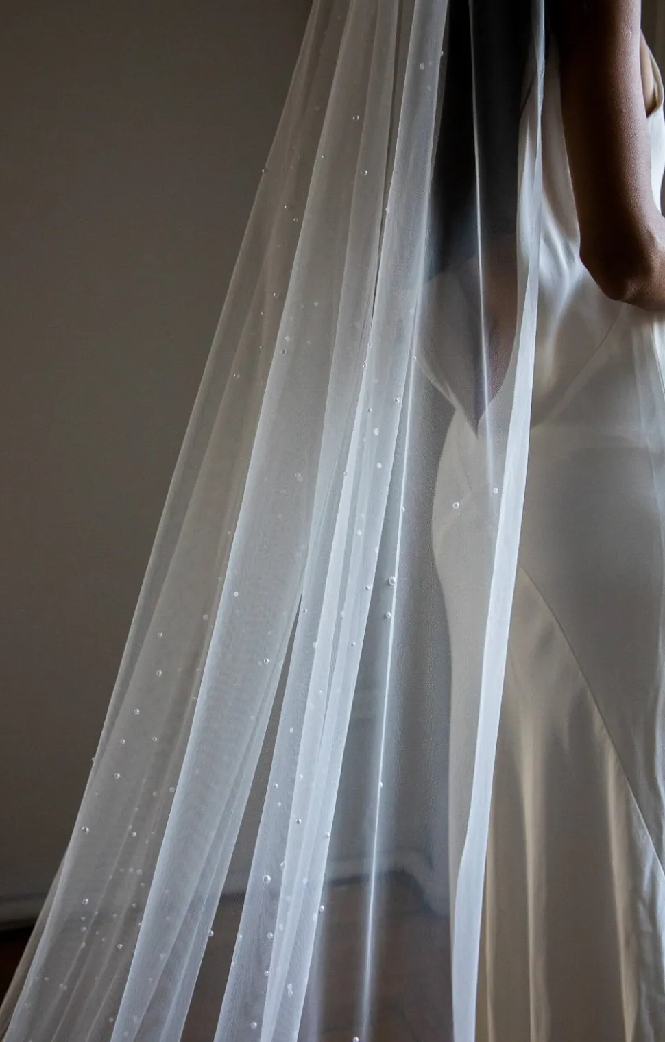 Kennedy Pearl Embellished Wedding Veil
