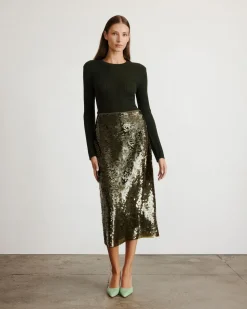 Kiah Skirt in Forset Green