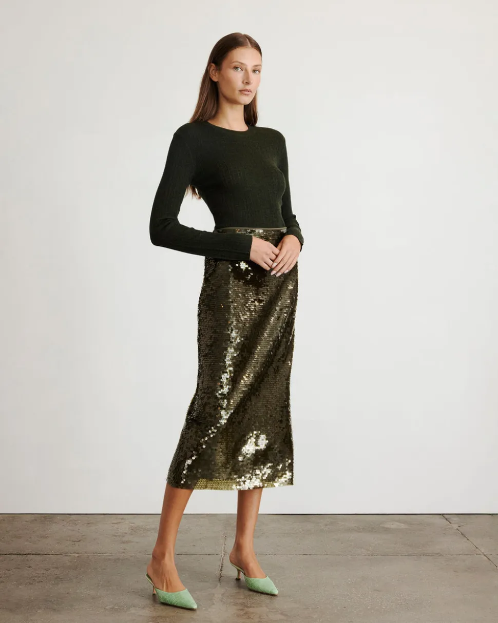 Kiah Skirt in Forset Green