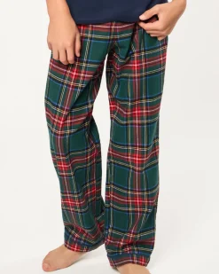 Kid's Brushed Twill Pajama Pants in Kensington Tartan