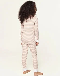 Kid’s Pima Snug Fit Pajama Set in Camel Stripe