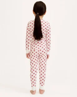 Kid’s Pima Snug Fit Pajama Set in Blissful Bows