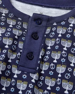 Kid’s Pima Snug Fit Pajama Set in Festival of Lights
