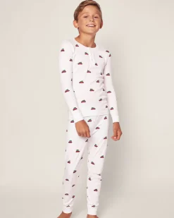 Kid's Pima Snug Fit Pajama Set in Holiday Journey