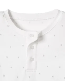 Kid’s Pima Snug Fit Pajama Short Set in Grey Stars