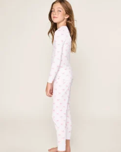 Kid’s Pima Snug Fit Pajama Set in Blushing Bows