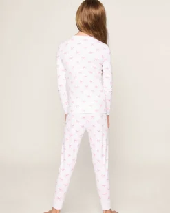 Kid’s Pima Snug Fit Pajama Set in Blushing Bows