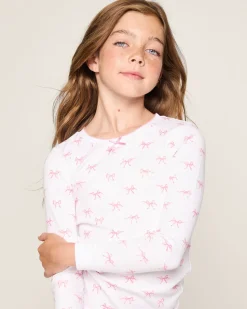 Kid’s Pima Snug Fit Pajama Set in Blushing Bows