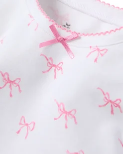 Kid’s Pima Snug Fit Pajama Set in Blushing Bows