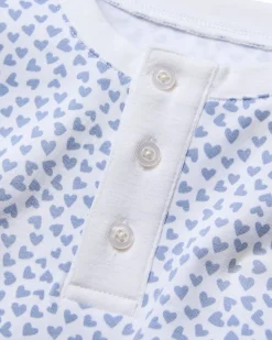 Kid’s Pima Snug Fit Pajama Set in Bluehearts