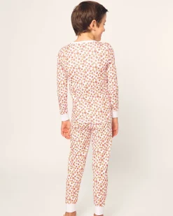 Kid's Pima Snug Fit Pajama Set in Pumpkin Patch