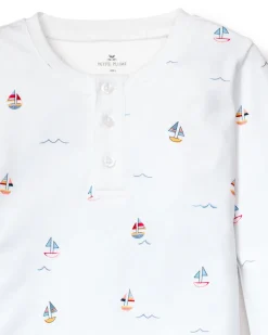 Kid’s Pima Snug Fit Pajama Set in Bateau