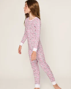Kid’s Pima Snug Fit Pajama Set in Fleurs de Rose