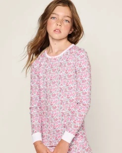 Kid’s Pima Snug Fit Pajama Set in Fleurs de Rose