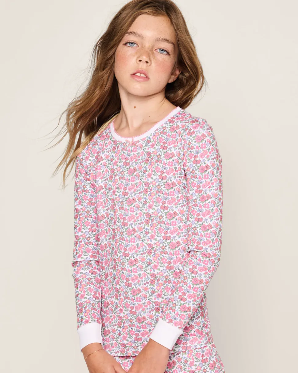 Kid’s Pima Snug Fit Pajama Set in Fleurs de Rose