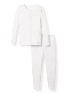 Kid’s Pima Snug Fit Pajama Set in Grey Stars